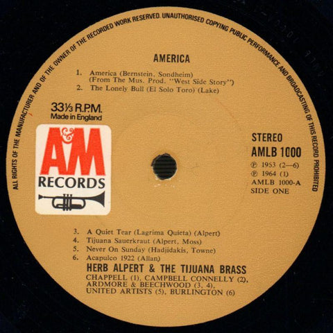 America-A&M-Vinyl LP-VG/VG