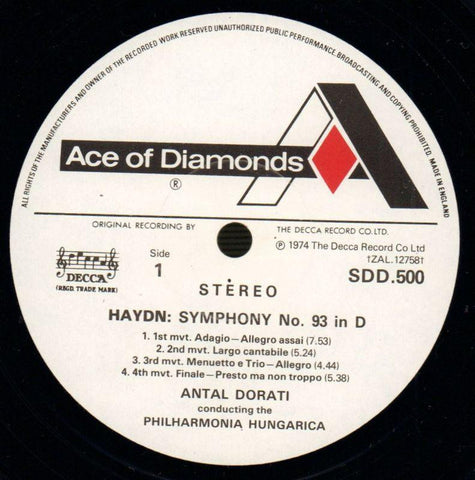 The London Symphonies I Antal Dorati-Decca-Vinyl LP-Ex/Ex