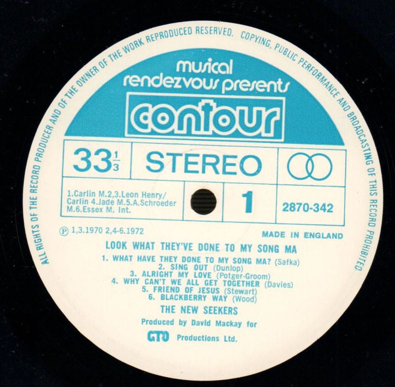 Look What They've Done To My Song-Contour-Vinyl LP-VG/VG