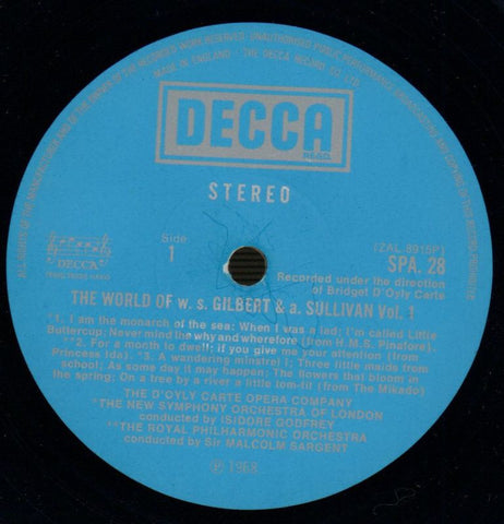 Gilbert And Sullivan-The World Of-Decca-Vinyl LP-VG/Ex