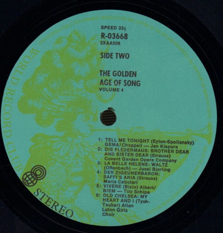 The Golden Age Of Song Vol.4-World Record-Vinyl LP-VG/NM