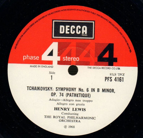 Tchaikovsky-Symphony No.6-Decca-Vinyl LP-VG/VG
