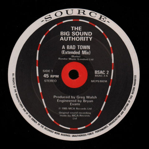 A Bad Town-MCA-12" Vinyl-VG/VG