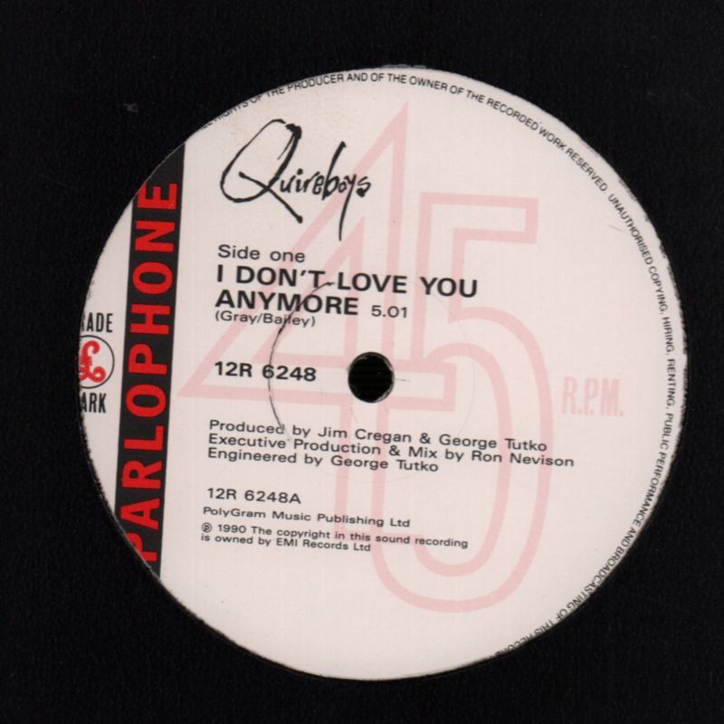I Don't Love You Anymore-Parlophone-12" Vinyl-VG+/Ex - Shakedownrecords