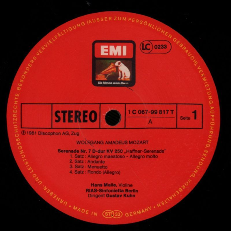 Haffner-Serenade-HMV-Vinyl LP-VG/NM