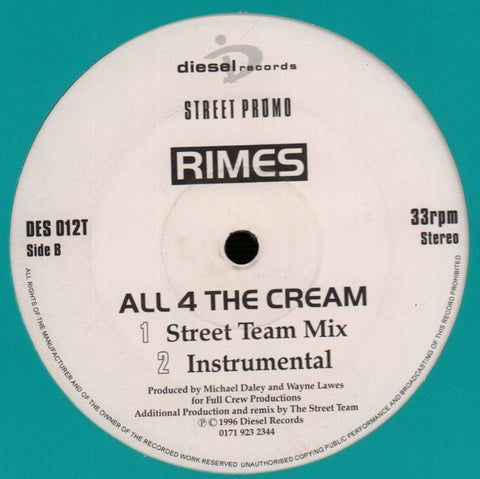 All 4 The Cream-Diesel-12" Vinyl-VG/Ex