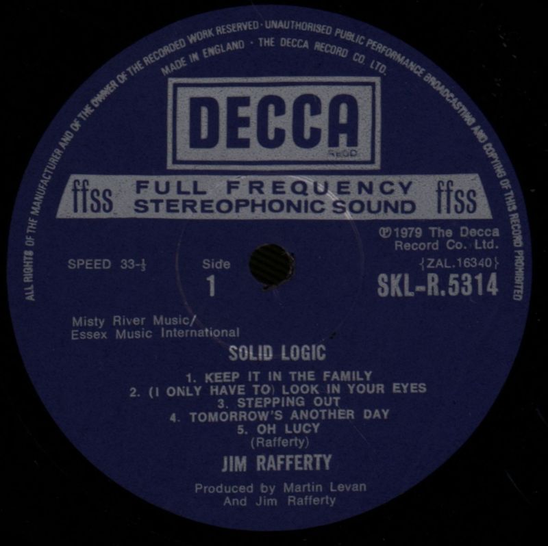 Solid Logic-Decca-Vinyl LP-G/NM