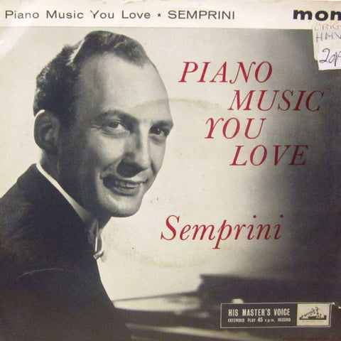 Semprini-Piano Music You Love-HMV-7" Vinyl P/S
