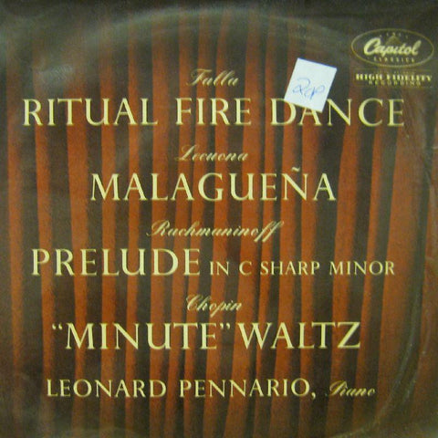 Falla/Rachmaninoff/Lecuona-Ritual Fire Dance/Prelude/Malaguena-Capitol-7" Vinyl P/S