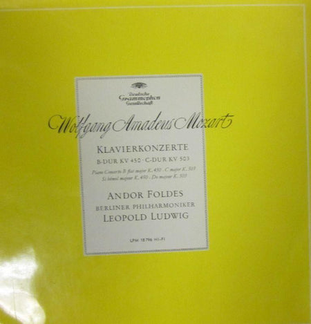 Mozart-Konzert Fur Klavier-Deutsche Grammophon-Vinyl LP