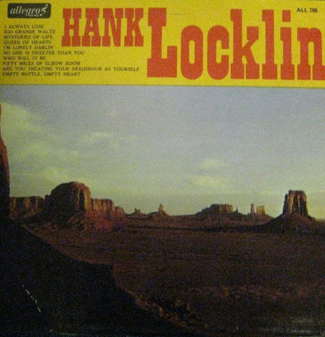 Hank Locklin-Hank Locklin-Allegro-Vinyl LP