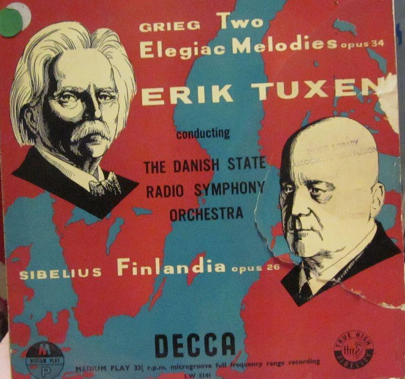 Grieg/Sibelius-Two Elegiac Melodies/Finlandia-Decca-10" Vinyl