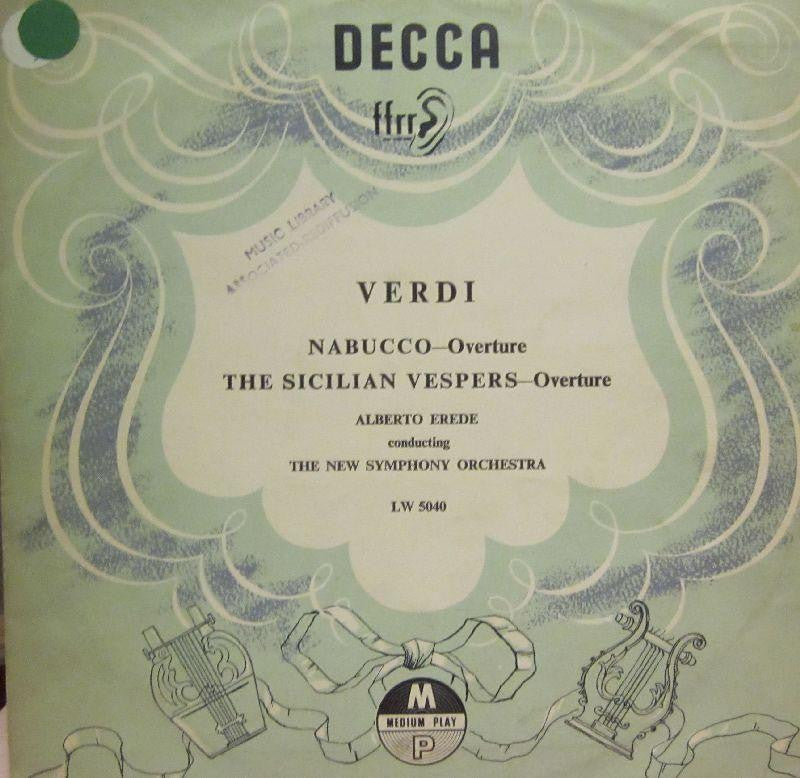 Erede & The New Symphony Orchestra-Nabucco/ The Sicilian Verses- Overture-Decca-10" Vinyl