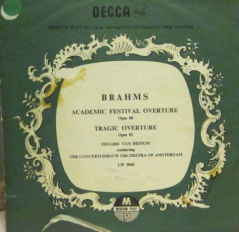 Brahms-Academic Festival Overture Op.80-Decca-10" Vinyl