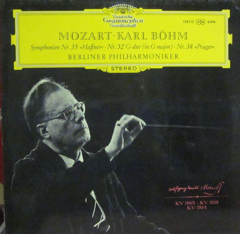 Mozart & Karl Bohm-Symphonien Nr.35 (Haffner)/ Nr.32 G-dur/Nr.38 (Prager)-Deutsche Grammophon-Vinyl LP