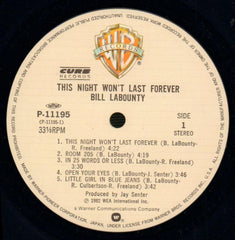 This Night Won't Last Forever-Warner-Vinyl LP-VG/Ex+