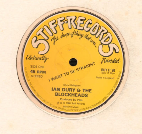 Ian Dury & The Blockheads-I Want To Be Straight-Stiff-Vinyl LP