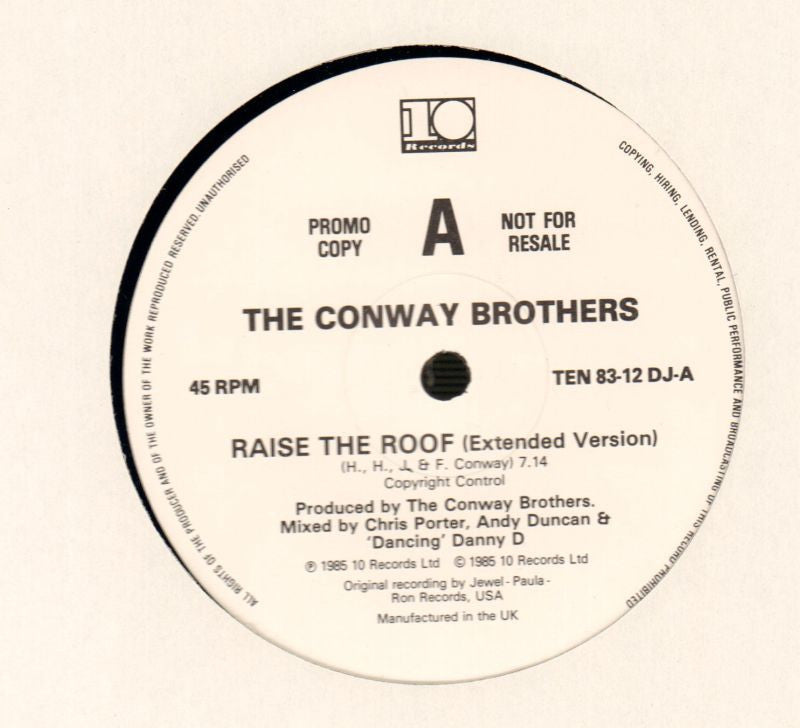 The Conway Brothers-Raise The Roof-10-12" Vinyl
