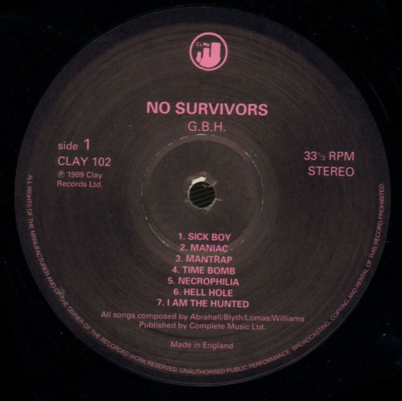 No Survivors-Clay-Vinyl LP-Ex/NM