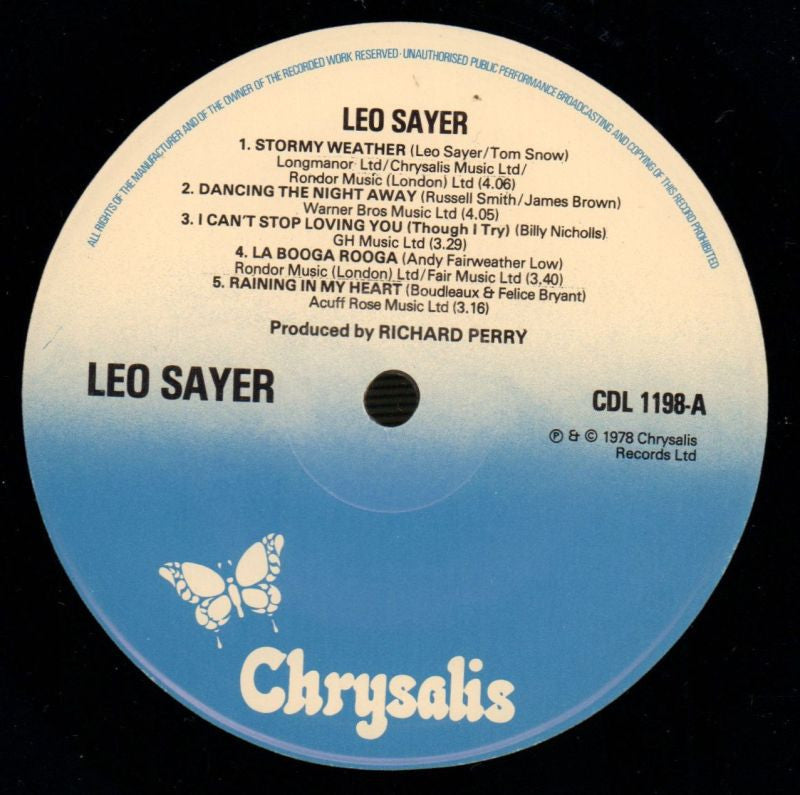 Leo Sayer-Chrysalis-Vinyl LP-VG/NM