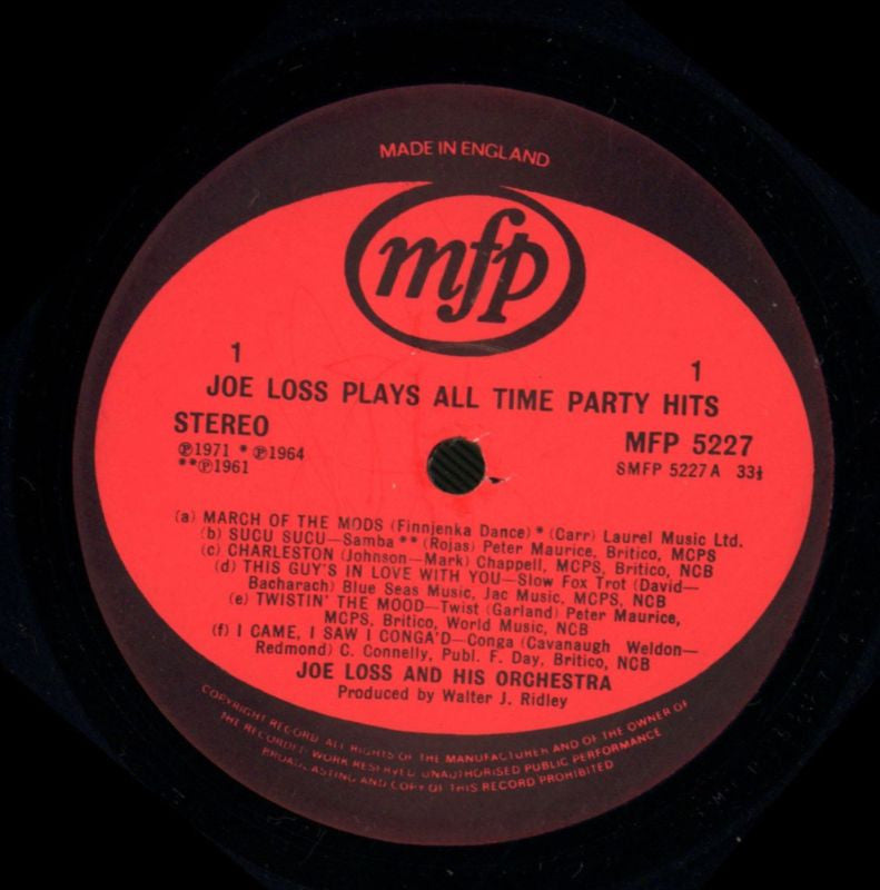 Plays Your All Time Party Hits-MFP-Vinyl LP-VG/VG