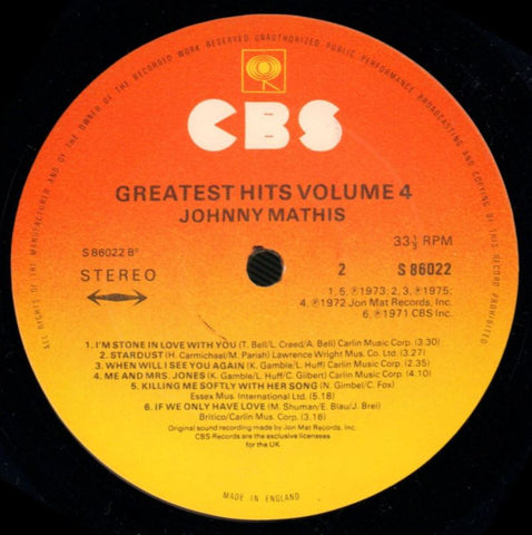 Greatest Hits Volume Four-CBS-Vinyl LP-VG/Ex