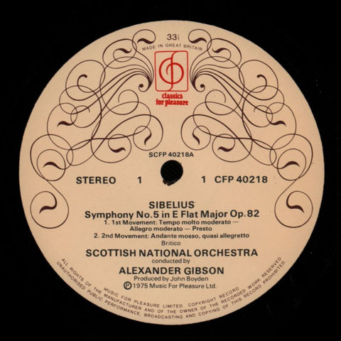 Symphony No.1-Scottish National Orchestra-CFP-Vinyl LP-Ex/Ex