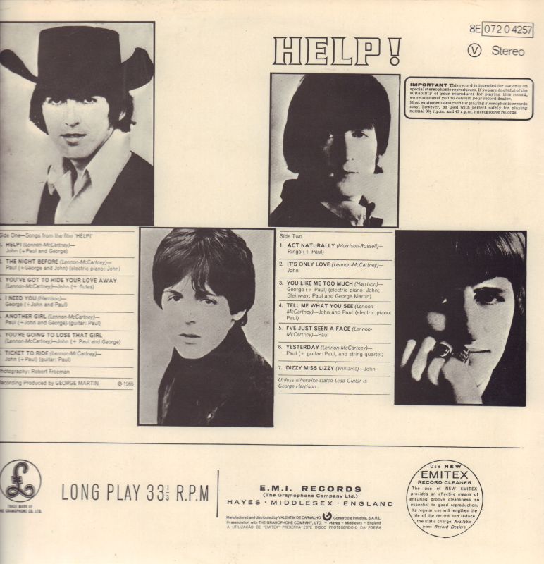 Help!-Parlophone-Vinyl LP-Ex-/Ex