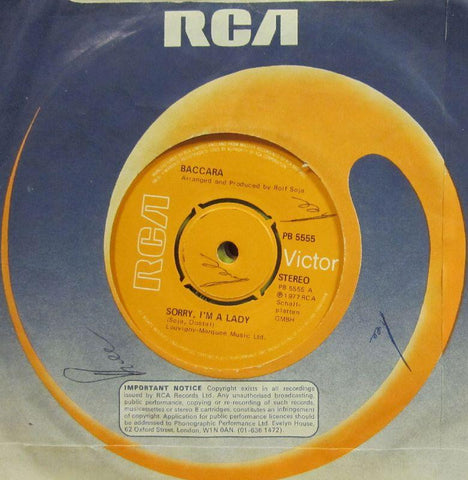 Baccara-Sorry I'm Lady-RCA-7" Vinyl