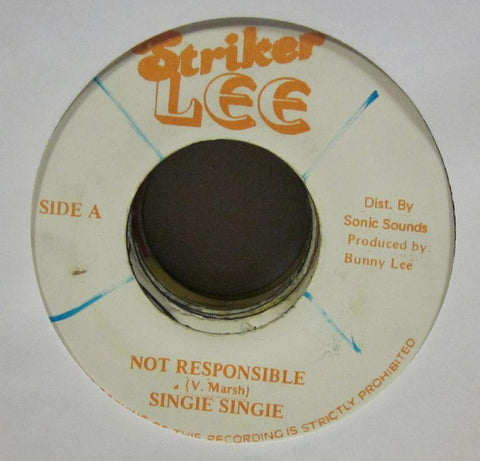 Singie Singie-Not Responsibile-Sonic Sound-7" Vinyl