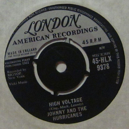 Johnny And The Hurricanes-High Voltage-London-7" Vinyl