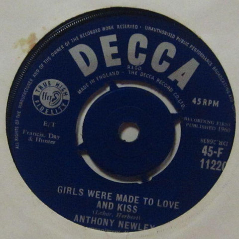 Anthony Newley-Girls Were Made To Love And Kiss-Decca-7" Vinyl