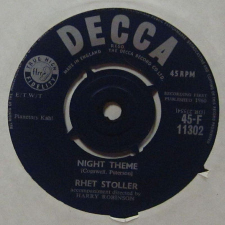 Rhet Stoller-Night Theme-Decca-7" Vinyl