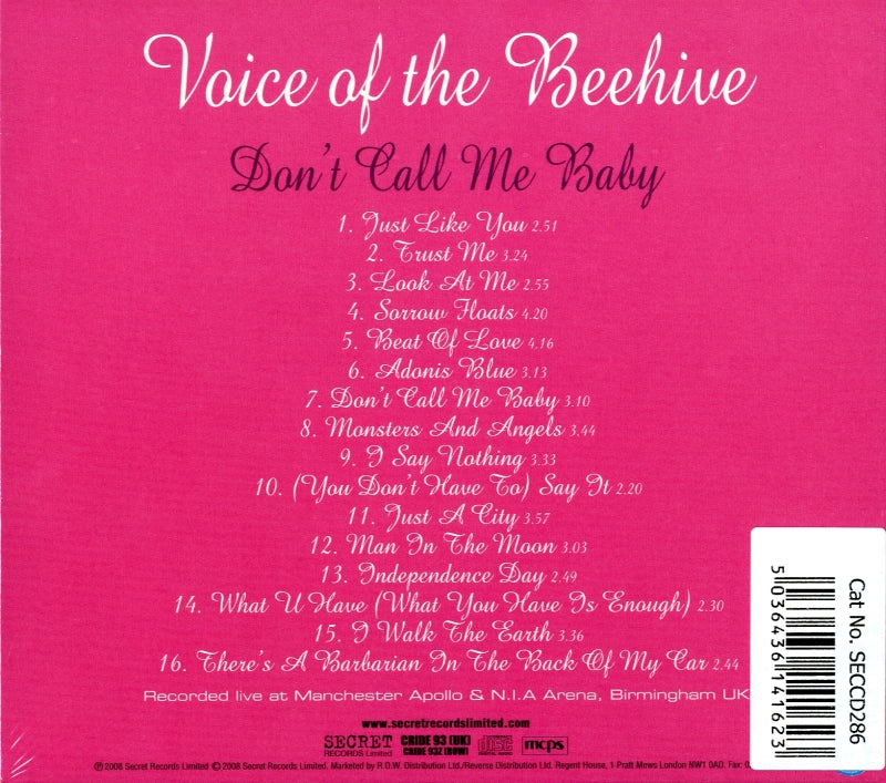 Don't Call Me Baby-CD Album-New & Sealed