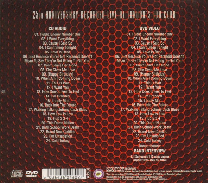 Shot Live At The 100 Club-Secret-CD/DVD Album-New