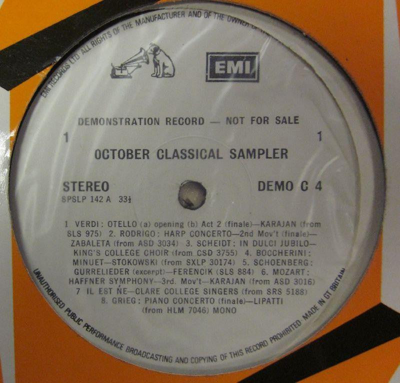 Verdi/Rodrigo-October Classical Sampler-EMI-Vinyl LP