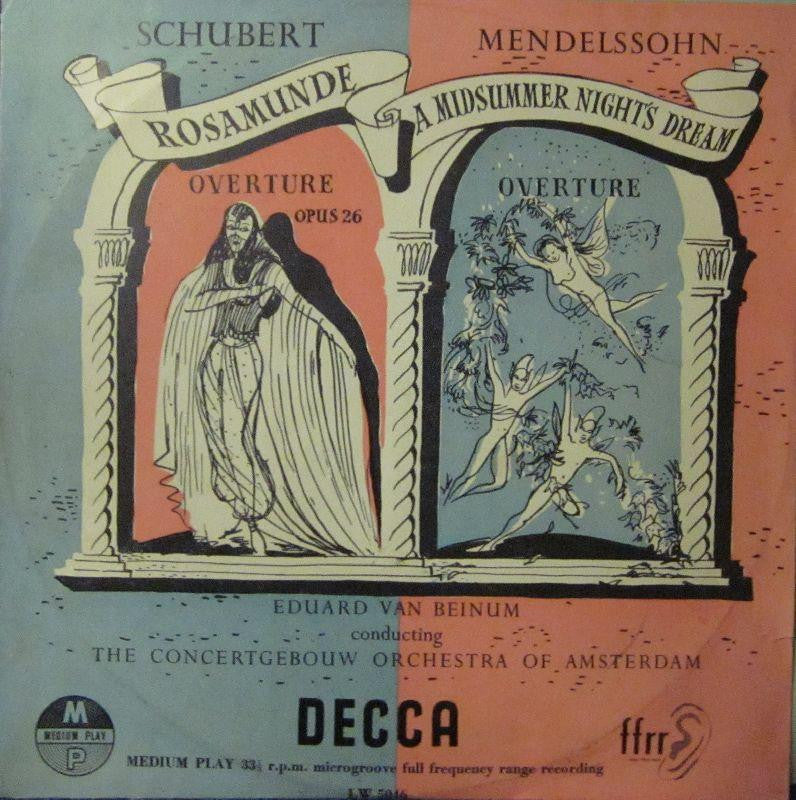 Schubert-Mendelssohn/Beinum-Rosamunde/A Midsummer Night's Dream-Decca-10" Vinyl