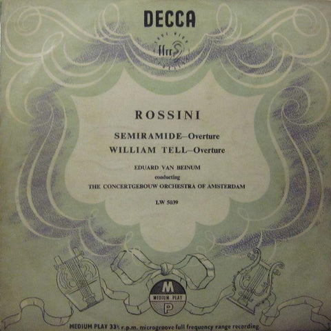 Rossini/Beinum-Semiramide/William Tell-Decca-10" Vinyl
