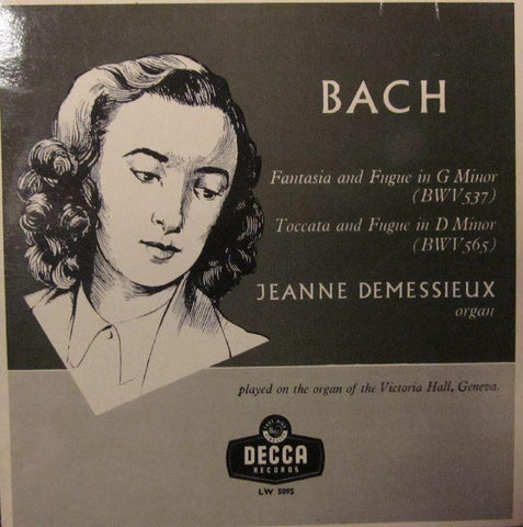Bach/Demessieux-Fantasia/Fugue G Minor-Decca-10" Vinyl