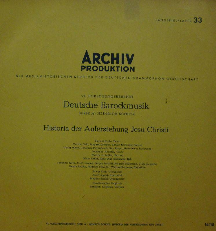 Schutz-Deutsche Barockmusik-Archive-Vinyl LP