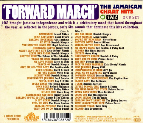 Forward March: The Jamaican Chart Hits of 1962-Sunrise-2CD Album-New & Sealed