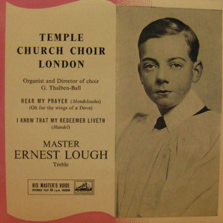 Temple Church Choir-Hear My Prayer/I Know That My Redeemer Liveth-HMV-7" Vinyl
