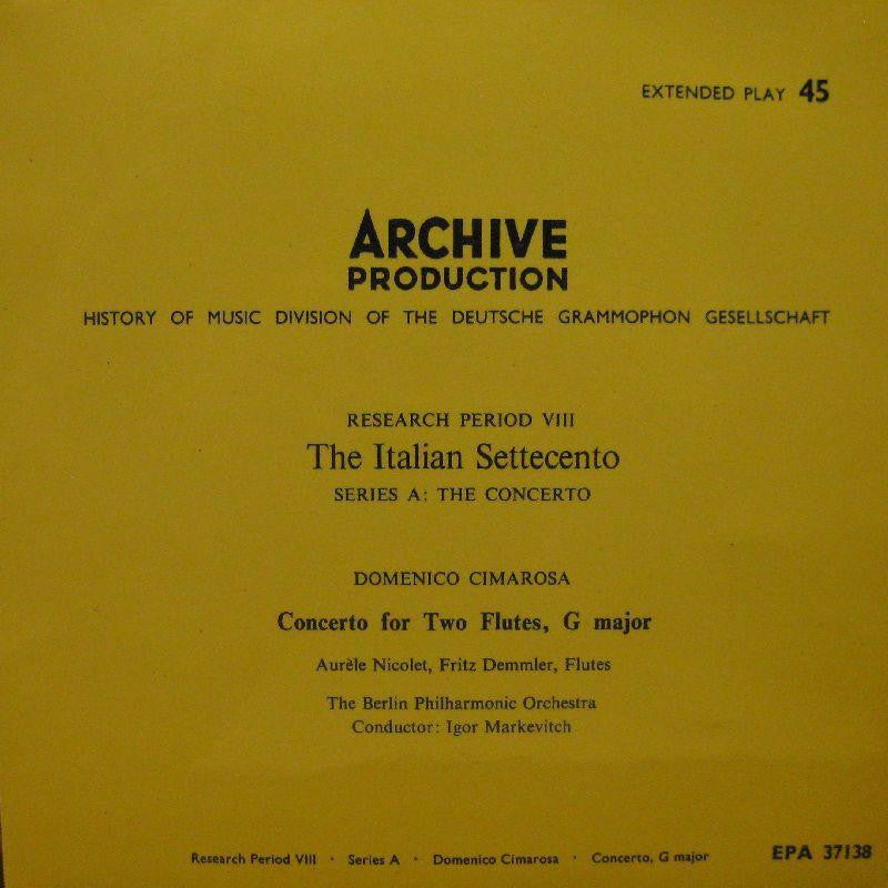 Research Period Viii/Cimarosa-The Italian Settecento/Concerto For Two Flutes-Archive-7" Vinyl