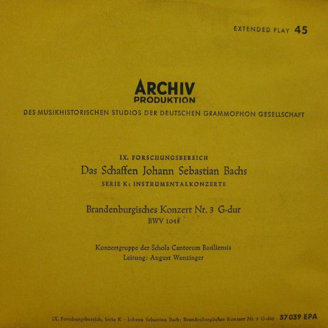 Bach-Brandenburg Concertos No.2-Archive-7" Vinyl