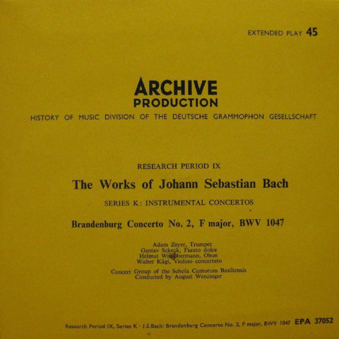 Bach-Brandenburg Concertos No.3-Archive-7" Vinyl