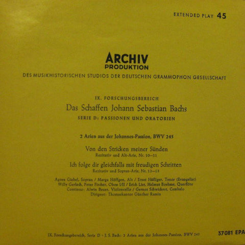 Bach-Passion Und Oratorien-Archive-7" Vinyl