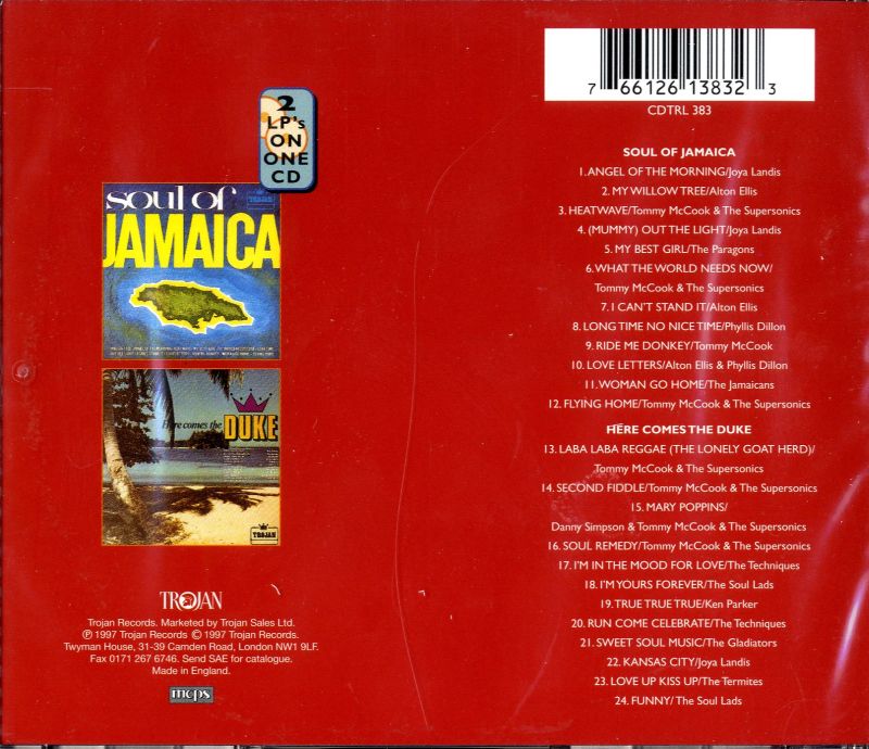 Soul Of Jamaica & Here Comes The Duke-Trojan-CD Album-New & Sealed