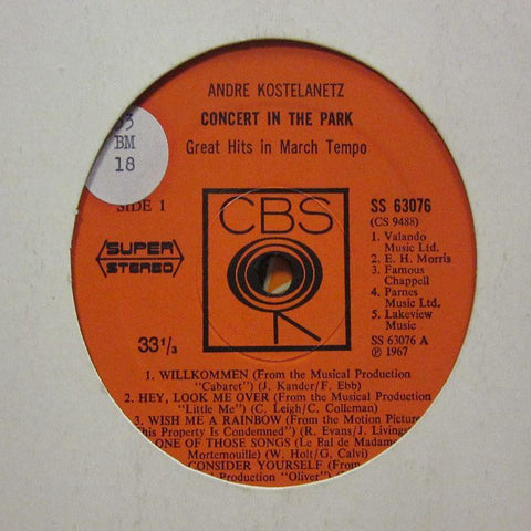 Andre Kostelanetz-Concert In The Park-CBS-Vinyl LP