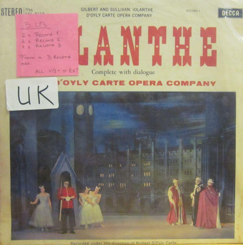 Gilbert And Sullivan-Iolanthe (Complete Dialogue)-Decca-5x12" Vinyl LP