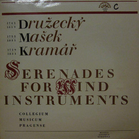 Druzecky/Masek/Kramar-Serenades For Wind Insrtuments-Supraphon-Vinyl LP
